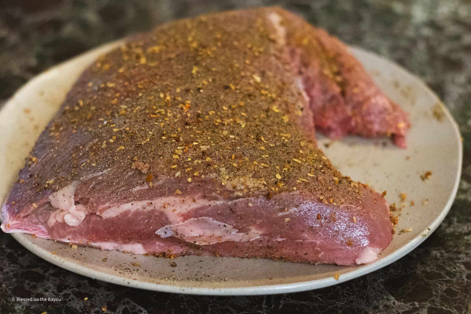 tri-tip roast seasoned