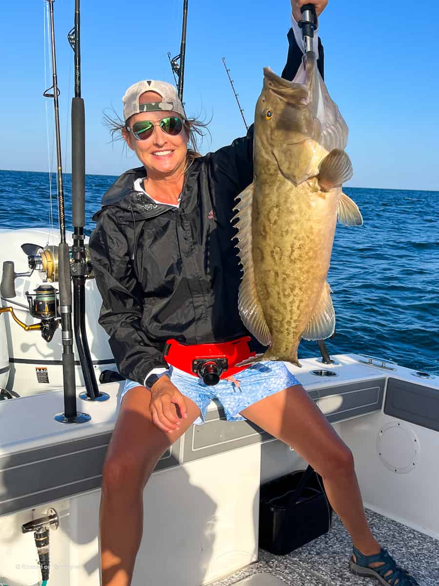Girl holding Gag Grouper