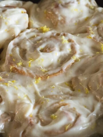 Frosted Gluten Free Lemon Rolls