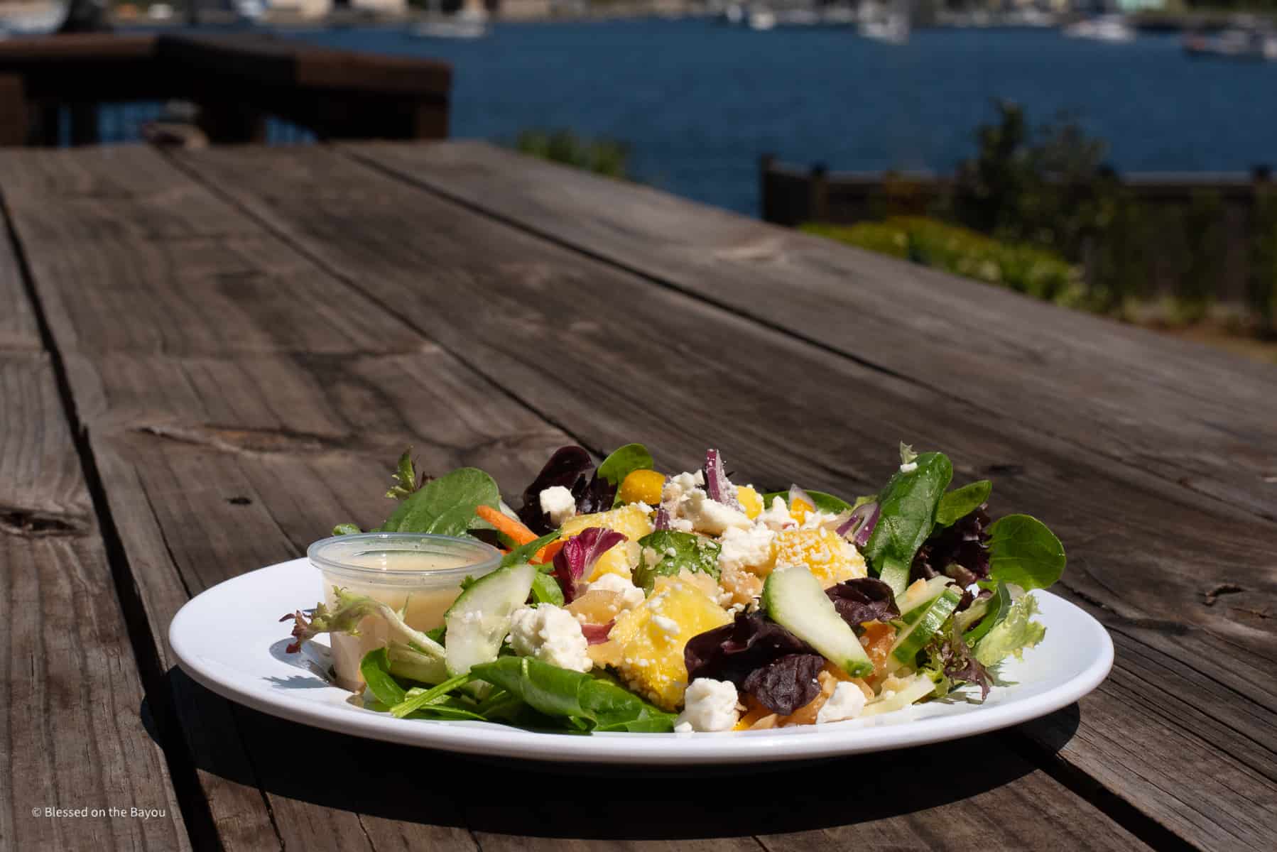 Caribbean Salad Plated on the Bayou