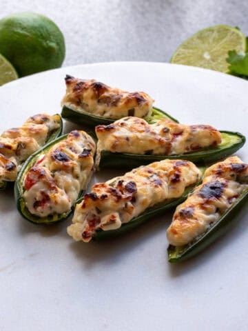 Jalepeno poppers cooked and plated