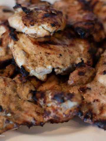 grilled cuban mojo chicken close up